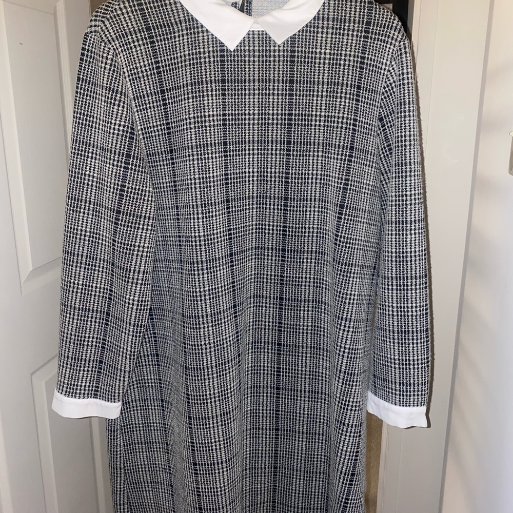 Primark Black and White Textured Dress